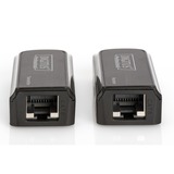 Digitus DS-55203 moltiplicatore AV Ricevitore e trasmettitore di rete Nero Ricevitore e trasmettitore di rete, 50 m, Nero