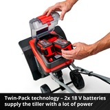 EINHELL GE-CR 30 Li - Solo Electric mini tiller 10990g rosso/Nero, Electric mini tiller, 11 kg, 30 cm, 20 cm, 73,73 dB, 93 dB