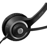 EPOS IMPACT SC 230 Auricolare Cablato A Padiglione Ufficio Nero, Argento, Headset Nero, Cablato, Ufficio, 50 - 18000 Hz, 58 g, Auricolare, Nero, Argento