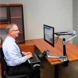 Ergotron LX Monitor Arm Steh-Sitz, Base per monitor alluminio