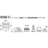 High Peak Nevada 4.1, Tenda verde scuro/grigio