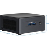 Intel® NUC 11 Pro UCFF Nero i3-1115G4 Nero, UCFF, Mini PC barebone, DDR4-SDRAM, M.2, Serial ATA III, Wi-Fi 6 (802.11ax), 15 W