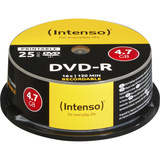 Intenso DVD-R 4.7GB, Printable, 16x 4,7 GB 25 pz, Supporti vergini DVD Printable, 16x, DVD-R, 120 mm, Stampabile, Scatola per torte, 25 pz, 4,7 GB