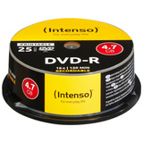 Intenso DVD-R 4.7GB, Printable, 16x 4,7 GB 25 pz, Supporti vergini DVD Printable, 16x, DVD-R, 120 mm, Stampabile, Scatola per torte, 25 pz, 4,7 GB