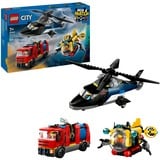 LEGO City 60462 3in1 Elicottero, Autopompa e Sottomarino - Giocattolo Combinabile con 3 Minifigure, Giochi per Bambini 7+, Giochi di costruzione Autopompa e Sottomarino - Giocattolo Combinabile con 3 Minifigure, Giochi per Bambini 7+, Set da costruzione, 7 anno/i, Plastica, 874 pz, 1,14 kg