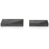 Lindy Extender KVM HDBaseT 3.0 HDMI 4K60 e Tipo C Cat.6A 70m, Estensione HDMI Nero