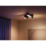 Philips Hue White & Color Ambiance CentrisCross Spot da soffitto 3 pezzi, Luce LED Nero
