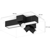 Philips Hue White & Color Ambiance CentrisCross Spot da soffitto 3 pezzi, Luce LED Nero