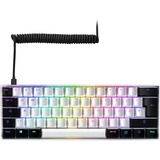 Sharkoon SGK50 S4 tastiera USB QWERTZ Tedesco Bianco bianco/Nero, 60%, USB, QWERTZ, LED RGB, Bianco