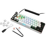 Sharkoon SGK50 S4 tastiera USB QWERTZ Tedesco Bianco bianco/Nero, 60%, USB, QWERTZ, LED RGB, Bianco