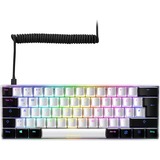 Sharkoon SGK50 S4 tastiera USB QWERTZ Tedesco Bianco, Tastiera da gioco bianco/Nero, 60%, USB, QWERTZ, LED RGB, Bianco