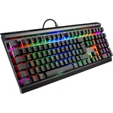 Sharkoon SKILLER SGK60 tastiera USB QWERTZ Tedesco Nero Nero, Full-size (100%), USB, Interruttore a chiave meccanica, QWERTZ, LED RGB, Nero