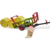 bruder Raccoglitore di balle rotonde con 3 balle rotonde, Veicolo modello 