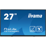 iiyama ProLite T2755QSC-B1 Monitor PC 68,6 cm (27") 2560 x 1440 Pixel Quad HD LCD Touch screen Nero, Monitor LED Nero (opaco), 68,6 cm (27"), 2560 x 1440 Pixel, Quad HD, LCD, 5 ms, Nero