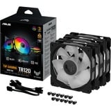 ASUS TUF Gaming TR120 ARGB Reverse Fan - Triple Pack Case per computer Ventilatore 12 cm Nero, Ventola Nero/trasparente, Ventilatore, 12 cm, Nero