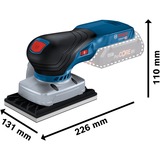 Bosch GSS 18V-13 PROFESSIONAL Levigatrice orbitale casuale 1000 Giri/min 2000 OPM Nero, Blu, Rosso blu/Nero, Levigatrice orbitale casuale, Morsetto/Velcro, Nero, Blu, Rosso, 6000 Giri/min, 1000 Giri/min, 12000 OPM