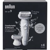 Braun Silk-épil 9 SES9-041 SensoSmart, Epilatore bianco/Argento