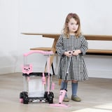 Casdon Carrello per la pulizia Hetty, Elettrodomestico bambini rosa