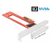 DeLOCK 90401 scheda di interfaccia e adattatore Interno M.3 PCIe, M.3, PCI 3.0, Rosso