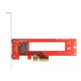 DeLOCK 90401 scheda di interfaccia e adattatore Interno M.3 PCIe, M.3, PCI 3.0, Rosso