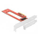 DeLOCK 90401 scheda di interfaccia e adattatore Interno M.3 PCIe, M.3, PCI 3.0, Rosso