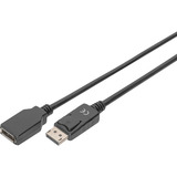 Digitus AK-340200-020-S, Cavo di prolunga Nero