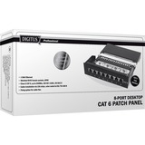 Digitus Desktop CAT 6, pannello patch classe E, schermato Nero, pannello patch classe E, schermato, RJ-45, Cat6, Nero, 285 mm, 55 mm, 778 g