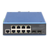 Digitus Switch Gigabit Ethernet PoE industriale gestito L2 8+2 porte, Interruttore 
