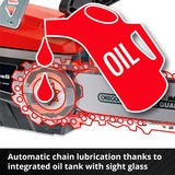 EINHELL GE-LC 18 Li Kit motosega cordless 4,3 m/s Nero, Rosso 18 V Ioni di Litio rosso/Nero, 18 V, Ioni di Litio, 1 h, 3 Ah, 2,97 kg
