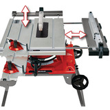EINHELL TE-CC 250 UF 4500 Giri/min, Sega circolare da tavolo rosso, 4500 Giri/min, 5,3 cm, 7,8 cm, Rosso, Acciaio inossidabile, 1500 W, 220 - 240 V