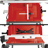 EINHELL TE-CC 250 UF 4500 Giri/min, Sega circolare da tavolo rosso, 4500 Giri/min, 5,3 cm, 7,8 cm, Rosso, Acciaio inossidabile, 1500 W, 220 - 240 V
