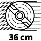 Einhell GE-CM 36/36 Li Batteria Nero, Rosso rosso/Nero, 36 cm, 2,5 cm, 7,5 cm, 400 m², 4 ruota(e), Senza spazzola