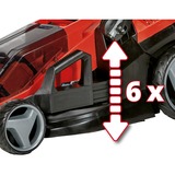 Einhell GE-CM 36/36 Li Batteria Nero, Rosso rosso/Nero, 36 cm, 2,5 cm, 7,5 cm, 400 m², 4 ruota(e), Senza spazzola