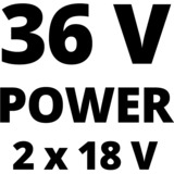 Einhell GE-CM 36/36 Li Batteria Nero, Rosso rosso/Nero, 36 cm, 2,5 cm, 7,5 cm, 400 m², 4 ruota(e), Senza spazzola