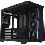 FSP M580-BP Midi Tower Nero, Chassis Tower Nero, Midi Tower, PC, Nero, ATX, micro ATX, Mini-ITX, Vetro, SPCC, 16 cm