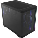 FSP M580-BP Midi Tower Nero, Chassis Tower Nero, Midi Tower, PC, Nero, ATX, micro ATX, Mini-ITX, Vetro, SPCC, 16 cm
