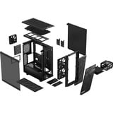 Fractal Design Meshify 2 Compact Tower Nero, Chassis Tower Nero, Tower, PC, Nero, ATX, micro ATX, Mini-ITX, Acciaio, Vetro temperato, Giocare