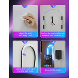 Govee Clip pieghevoli per tubo luminoso al neon Nero