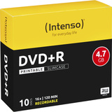 Intenso DVD+R 4.7GB, Printable, 16x 4,7 GB 10 pz, Supporti vergini DVD Printable, 16x, DVD+R, 120 mm, Stampabile, Custodia per CD, 10 pz, 4,7 GB