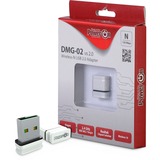 Inter-Tech DMG-02 WLAN 150 Mbit/s Wireless, USB, WLAN, 150 Mbit/s, Bianco