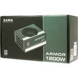 Inter-Tech SAMA FTX-1200-A ARMOR alimentatore per computer 1200 W 20+4 pin ATX ATX Nero Nero, 1200 W, 110 - 240 V, 1200 W, 47 - 63 Hz, 6 - 15 A, Attivo