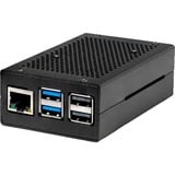 Joy-IT Custodia in alluminio per Raspberry Pi 5, Housing Nero