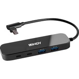 Lindy 43334 hub di interfaccia USB 3.2 Gen 2 (3.1 Gen 2) Type-C 10000 Mbit/s Nero USB 3.2 Gen 2 (3.1 Gen 2) Type-C, USB 3.2 Gen 2 (3.1 Gen 2) Type-A, USB 3.2 Gen 2 (3.1 Gen 2) Type-C, 10000 Mbit/s, Nero, Acrilonitrile butadiene stirene (ABS), Alluminio, Vetro temperato, 100 W