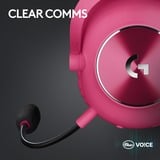 Logitech 981-001275, Cuffia da gioco Magenta