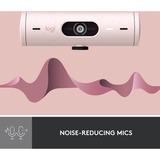 Logitech Brio 500, Webcam rosa/Nero