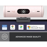 Logitech Brio 500, Webcam rosa/Nero