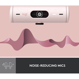 Logitech Brio 500, Webcam rosa/Nero