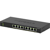 Netgear GS308LP, Interruttore Nero, Non gestito, Gigabit Ethernet (10/100/1000), Supporto Power over Ethernet (PoE), Montaggio rack, Desktop, Montabile a parete