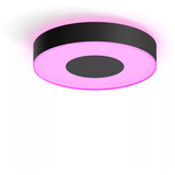 Philips White & Color Ambiance Infuse Lampada da Soffitto M, Luce LED Nero