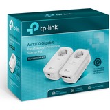 TP-Link TL-PA8033P KIT adattatore di rete PowerLine 1300 Mbit/s Collegamento ethernet LAN Bianco 2 pz, PowerLAN 1300 Mbit/s, IEEE 1901, IEEE 802.3, IEEE 802.3ab, IEEE 802.3u, Tipo E/F, Gigabit Ethernet, 10,100,1000 Mbit/s, HomePlug AV2